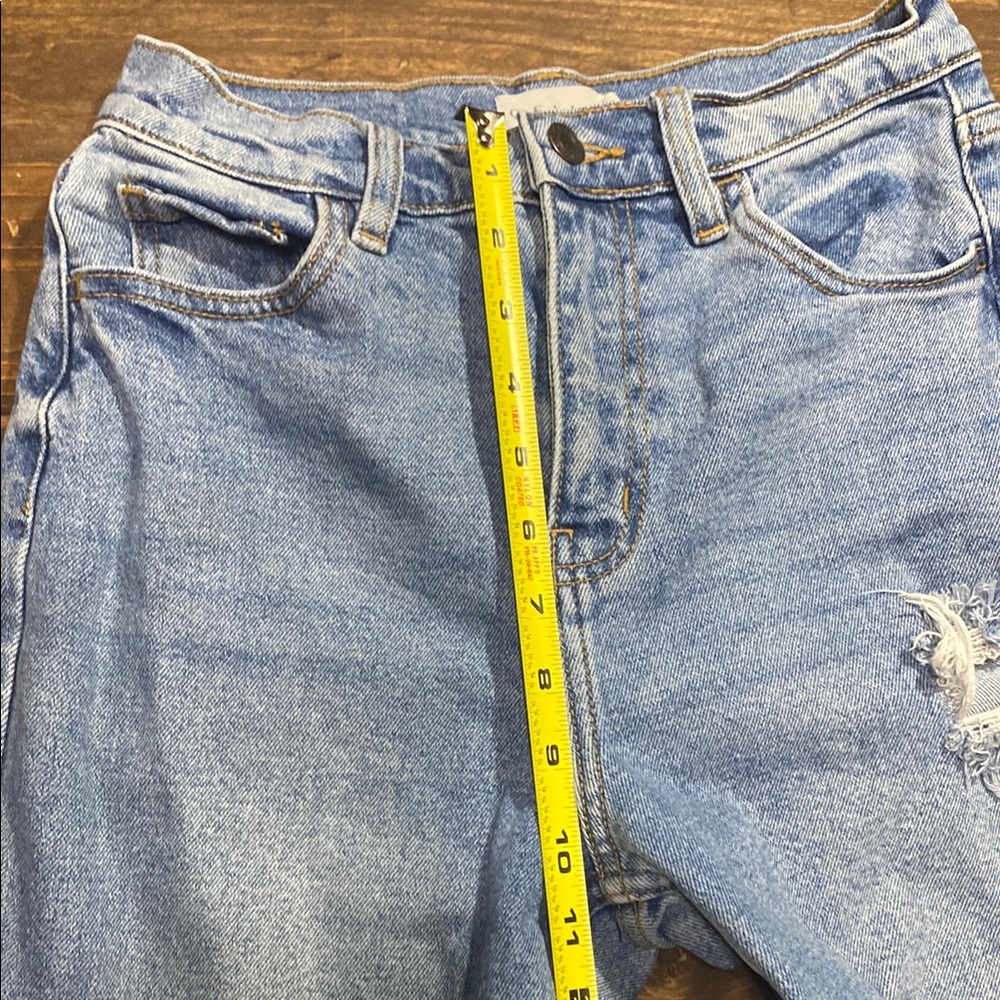 Cello Straight Leg Blue Jeans with Vintage Distressing - Picture 6 of 9